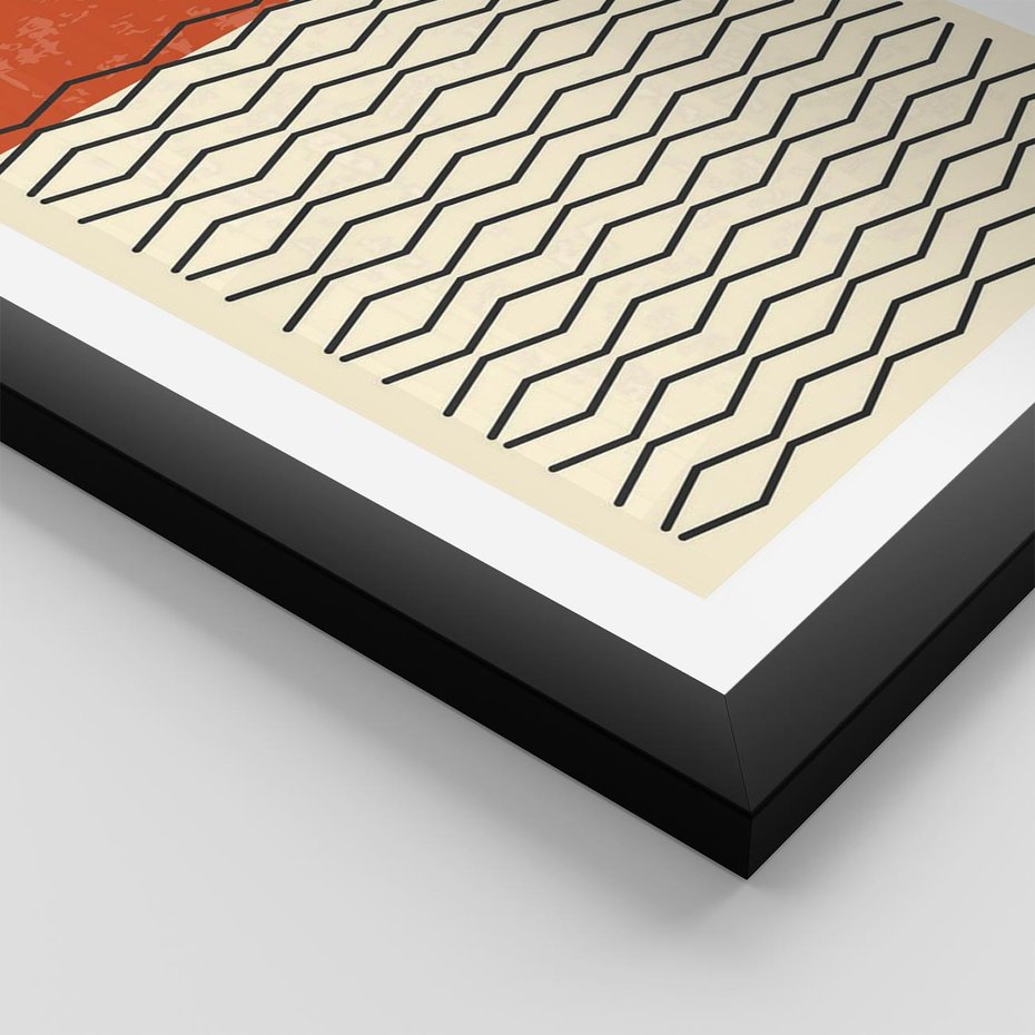 Plakat w ramie 30x40 - Abstrakcyjne Wzory na Plakacie - geometryczna sztuka, nowoczesny plakat - rama czarna