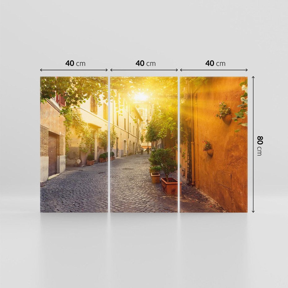 Obraz na płótnie 120x80 - Życie w ruchu - uliczka, miasto