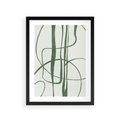 Plakat w ramie 30x40 - Zielony Spokój - zielona abstrakcja, spokojny plakat - rama czarna