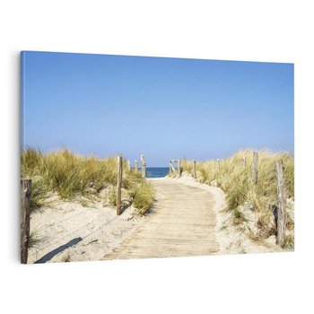 Obraz na płótnie 70x50 - Plaża: magia morza i wydm - plaża, morze