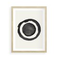Plakat w ramie 50x70 - Bezgraniczne Widoki - abstrakcyjne plamy okręgi, akwarelowe - rama drewno
