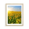 Plakat w ramie 40x50 - Idylla na łące słoneczników - łąka, słoneczniki - rama drewno