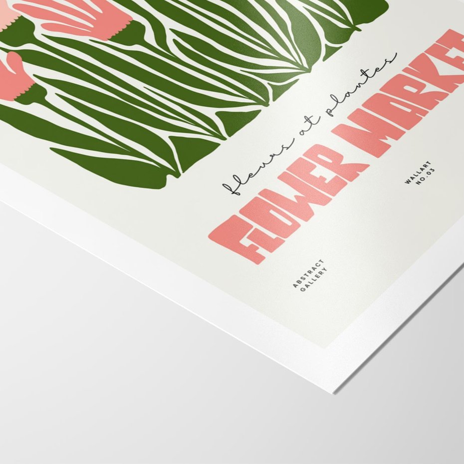 Plakat bez ramy 30x40 - Symfonia Kolorowych Kształtów - nowoczesna grafika, kwiatowa kompozycja