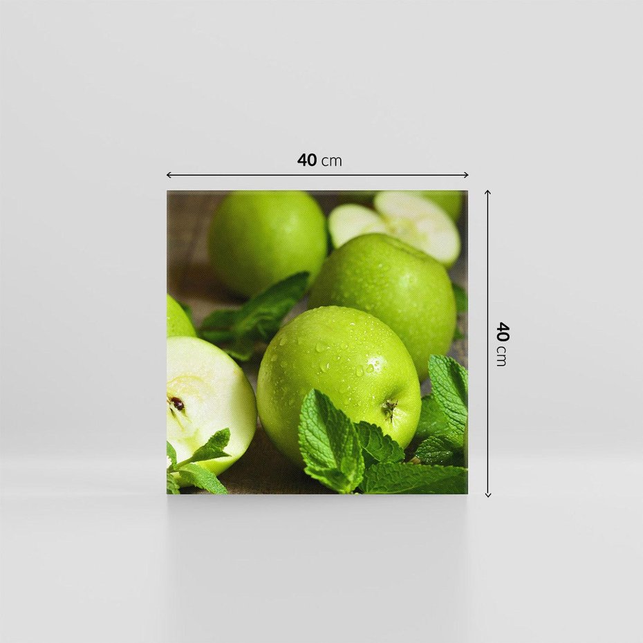 Obraz na płótnie 40x40 - Jabłkowa kolorystyka - jabłka, owoce