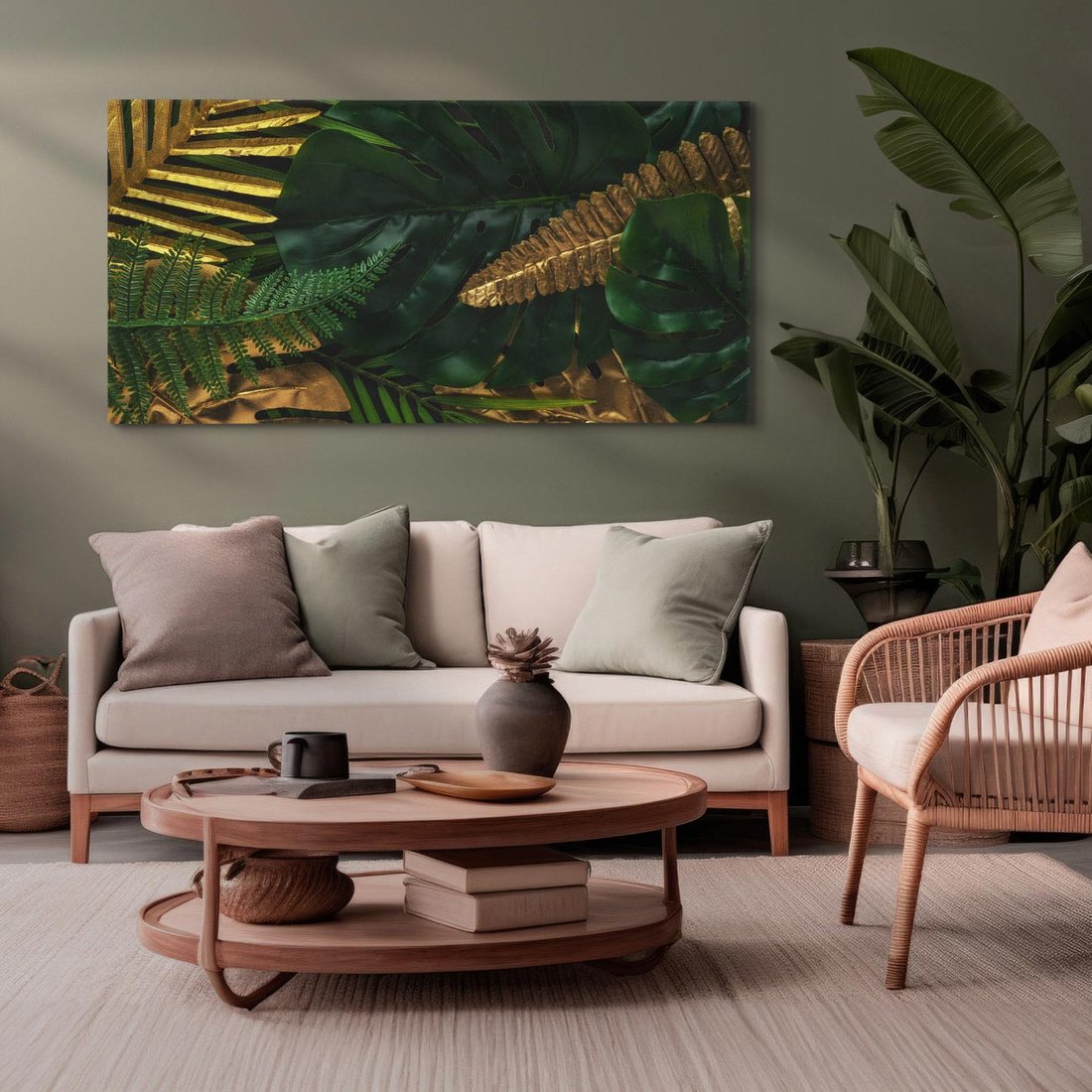 Obraz na płótnie 140x70 - Monstera Liście Kwiat - monstera, liście