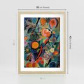 Plakat w ramie 30x40 - Echa Nietuzinkowych Wzorców - abstrakcyjny obraz olejny, jak picasso - rama drewno