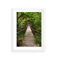 Plakat w ramie 30x40 - Przez Dżunglę - most, linowy - rama biała