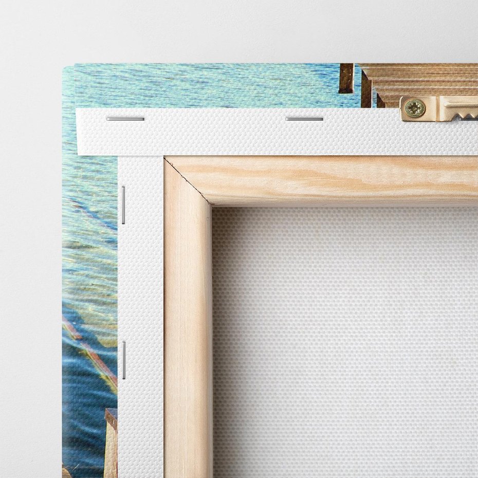 Obraz na płótnie 100x70 - Pomost nad morską przestrzenią - pomost, morze