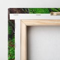 Obraz na płótnie 30x30 - Spokój nad jeziorem: Zatop się w naturze - jezioro, drzewa