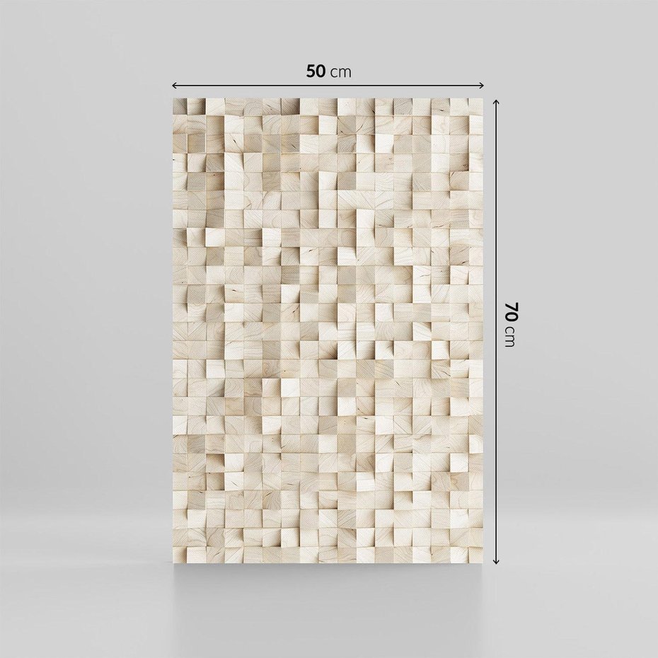 Obraz na płótnie 50x70 - Geometryczne 3D: Abstrakcyjna Harmonia - geometryczne, 3D