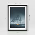 Plakat w ramie 30x40 - Skandynawski pejzaż - skadynawski, pejzaż - rama czarna