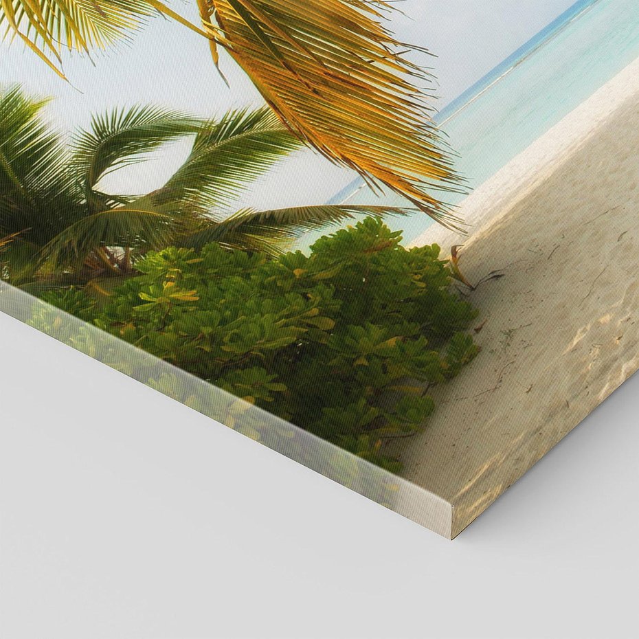 Obraz na płótnie 120x40 - Rajski relaks na Malediwach - Malediwy, plaża