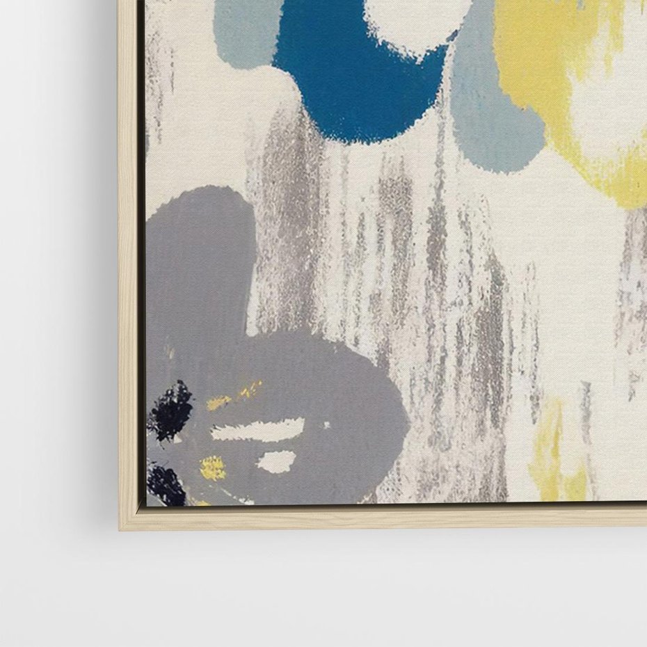 Obraz w ramie 120x80 - Kwiatowe Impresje - malowane duże kwiaty, kolory żółty - rama drewno