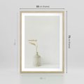 Plakat w ramie 50x70 - Sztuka Prostoty - minimalistyczny wazon, źdźbła traw - rama drewno