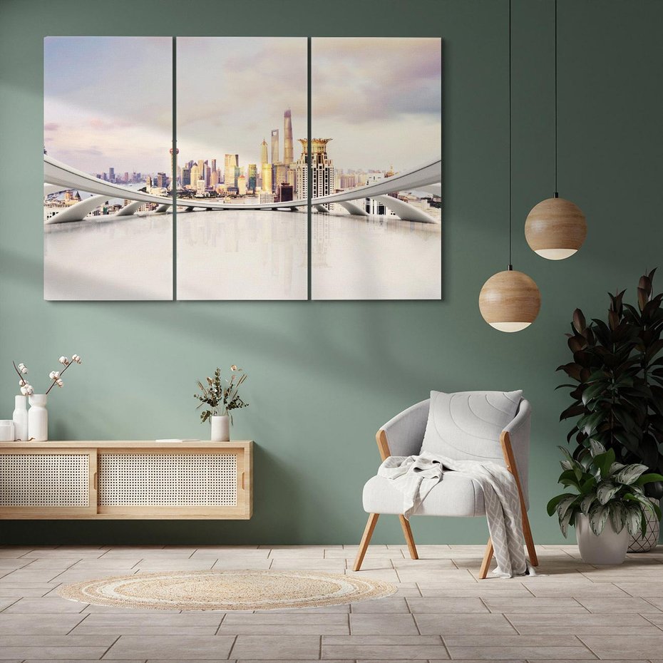 Obraz na płótnie 120x80 - Tętniące życiem Miasto Azji - Chiny, Miasto