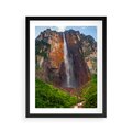 Plakat w ramie 40x50 - Górska siła wodospadów - wodospad, góra - rama czarna