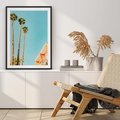 Plakat bez ramy 21x30 - Letnie Marzenia - palmy, na tle nieba