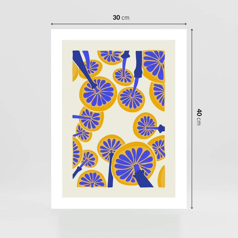 Plakat bez ramy 30x40 - Malowane w słońcu - abstrakcyjna kompozycja, grzyby