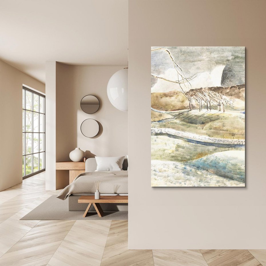 Obraz na płótnie 50x70 - Moonrise over Cleeve Hill (1945), Paul Nash - Reprodukcja - reprodukcja, obraz na płótnie