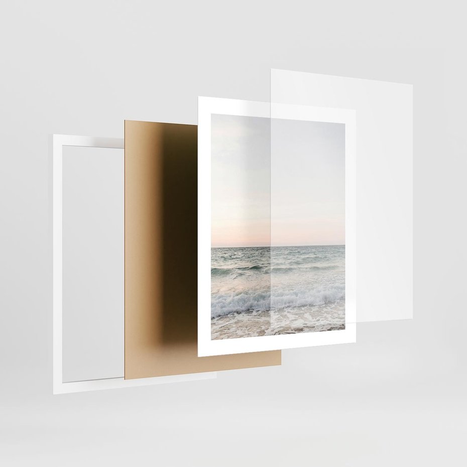 Plakat w ramie 40x50 - Morze i Fale - morze, fale - rama biała