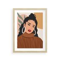 Plakat w ramie 30x40 - Kobiece Wibracje - nowoczesny plakat, styl retro - rama drewno