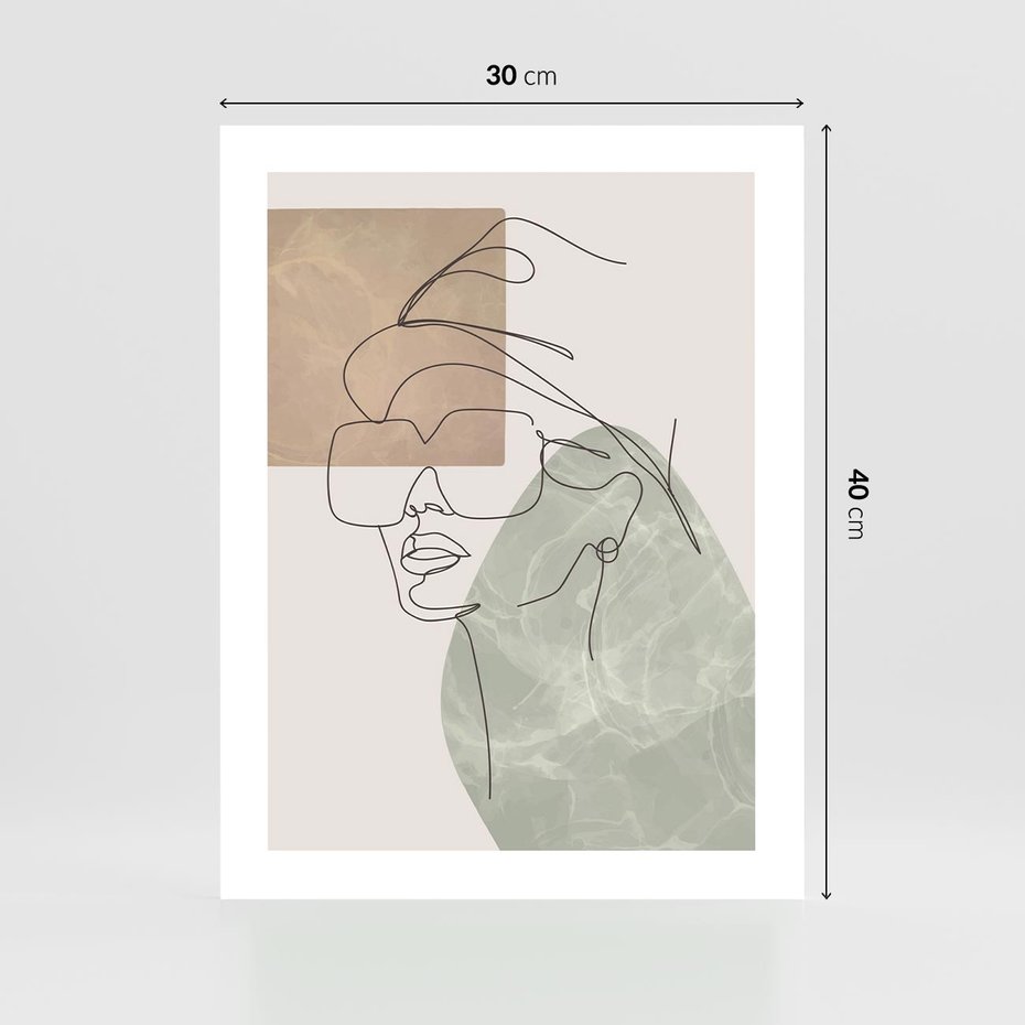 Plakat bez ramy 30x40 - Geometria i Szkic - nowoczesny obraz, grafika