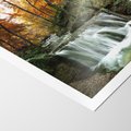 Plakat bez ramy 21x30 - Jesienny wodospad w lesie - wodospad, las