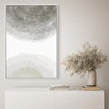 Obraz w ramie 70x100 - Impresje Energii - rozmyte cienie, abstrakcja - rama biała