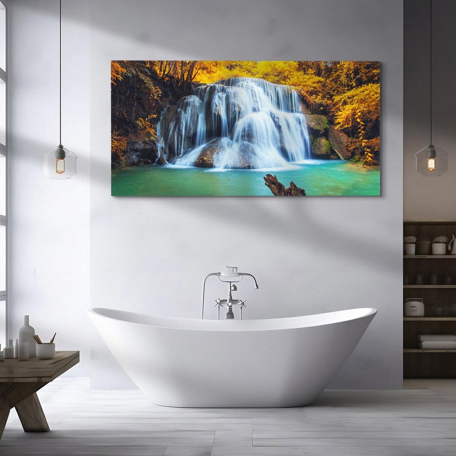 Obraz na płótnie 120x60 - Magia kolorów - jesień, las