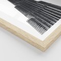 Plakat w ramie 50x70 - Wieżowiec w Monochromii - wieżowiec, architektura - rama drewno