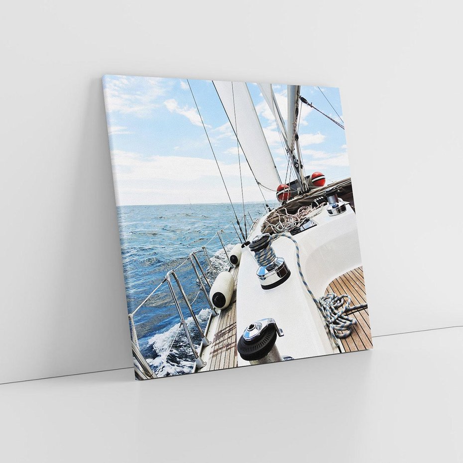 Obraz na płótnie 60x60 - Moc żaglowca na pełnym morzu - żaglowiec, jacht