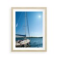 Plakat w ramie 40x50 - Wolność na Horyzoncie - żaglowiec, morze - rama drewno