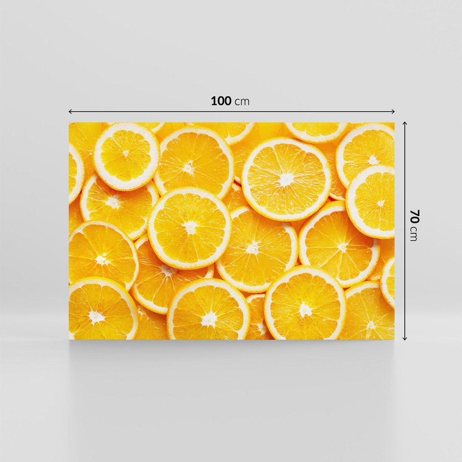 Obraz na płótnie 100x70 - Wyrazista moc pomarańczy - pomarańcze, owoce