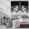 Obraz na płótnie 70x50 - Wzruszający Taniec na Szachownicys - szachy, gra