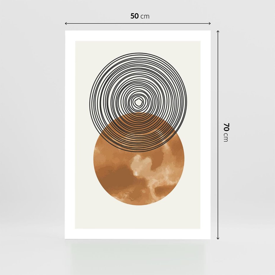 Plakat bez ramy 50x70 - Taniec Okręgów - boho obraz, geometria