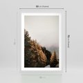 Plakat w ramie 50x70 - Kolorowa Jesień w Górskim Lesie - las, jesień - rama biała