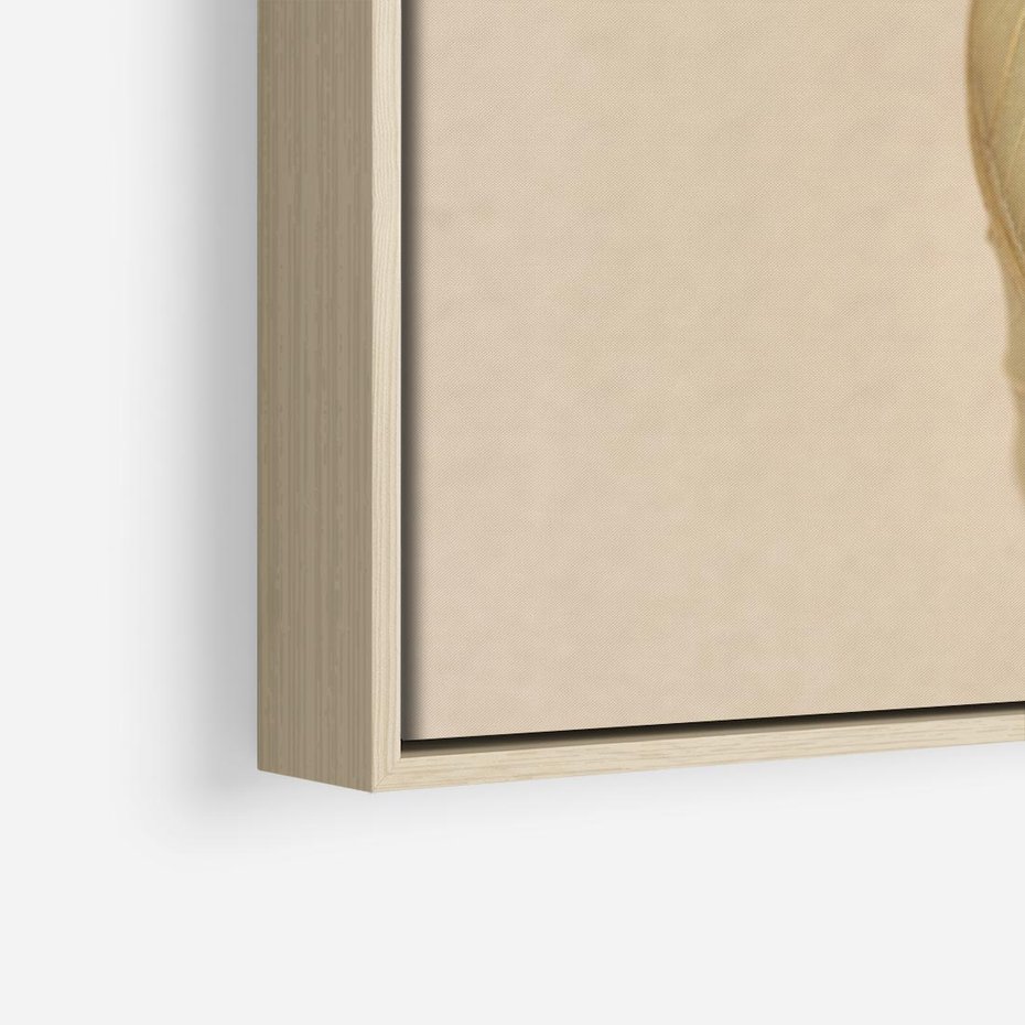 Obraz w ramie 50x50 - Boho suszone liście - suszony, liść - rama drewno