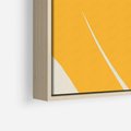 Obraz w ramie 80x80 - Migocące Formy - abstrakcyjny minimalistyczny obraz, żółta papryczka - rama drewno