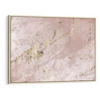 Obraz w ramie 70x50 - Piękno w Szczegółach - marmur, złoto - rama drewno