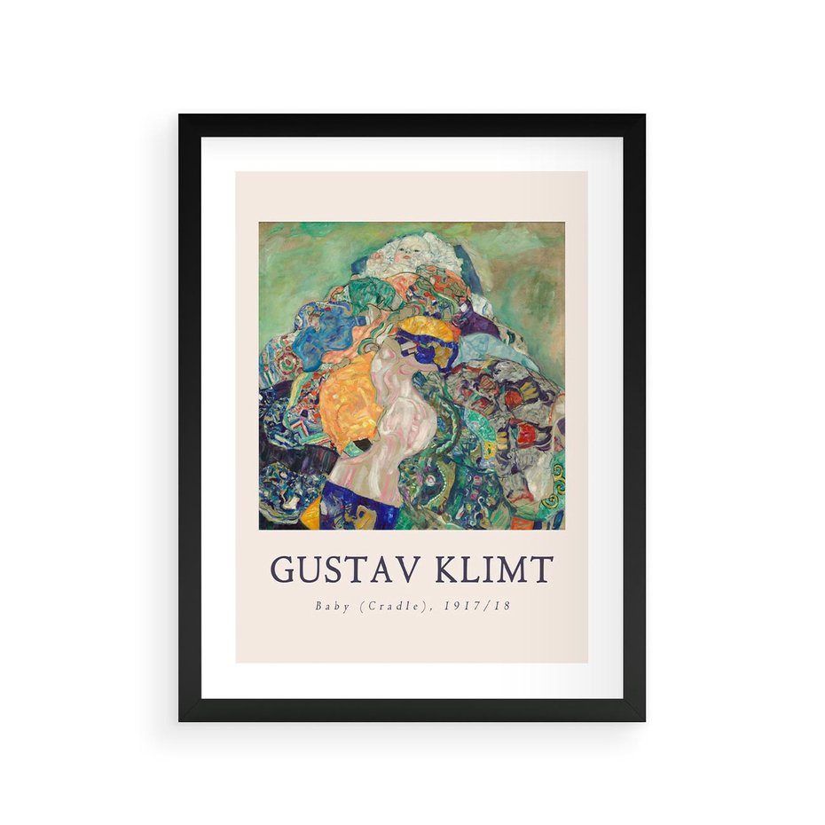 Plakat w ramie 30x40 - Sztuka z Reprodukcją G. Klimta - Gustav Klimt, reprodukcja - rama czarna