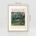Plakat w ramie 30x40 - Gauguin: Reprodukcja i Typografia - Gauguin, reprodukcja - rama drewno