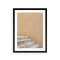 Plakat w ramie 30x40 - Schod w Beżu - schody, minimalizm - rama czarna