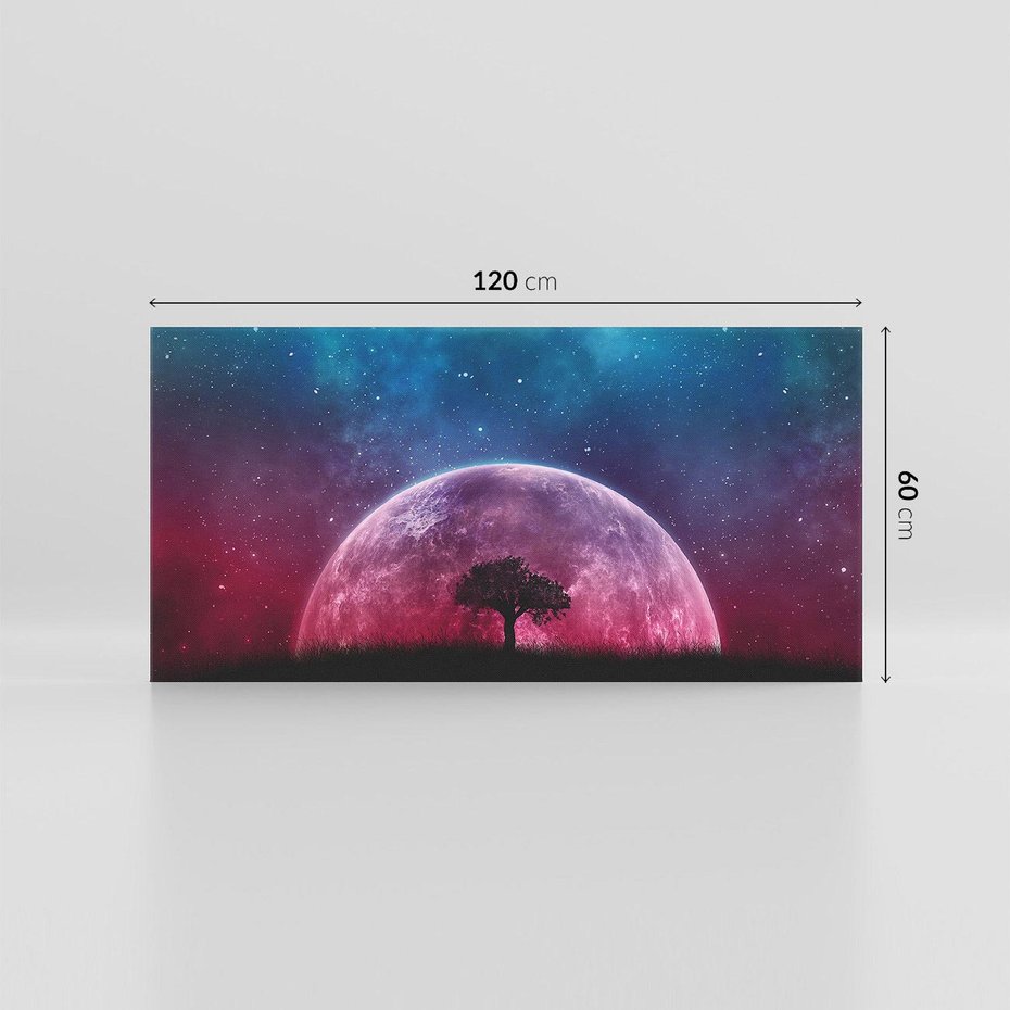 Obraz na płótnie 120x60 - Tajemnicza obecność kosmosu - księżyc, kosmos