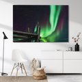 Obraz na płótnie 120x80 - Zorza polarna w tajemniczej nocnej przestrzeni - zorza, polarna