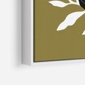 Obraz w ramie 50x70 - Wewnętrzne Odsłony - liście, gałązki - rama biała