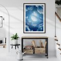 Plakat bez ramy 30x40 - Księżycowe Chmury - księżyc, chmury
