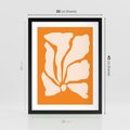 Plakat w ramie 30x40 - Wibracje Barw - abstrakcyjny boho plakat, pomarańczowe tło - rama czarna