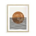 Plakat w ramie 40x50 - Okrąg Mocy - boho obraz, geometria - rama drewno
