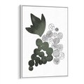 Obraz w ramie 80x120 - Grono Abstrakcji - minimalistyczny plakat, winogrona - rama biała