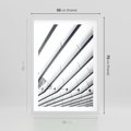 Plakat w ramie 50x70 - Czarno-Biała Fotografia Architektury - nowoczesna architektura, bialo czarny - rama biała